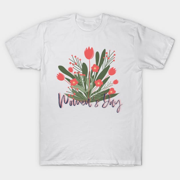 female empowerment women's day bunch of flowers T-Shirt by Arch4Design